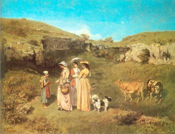 Gustave Courbet : The Young Ladies of the Village